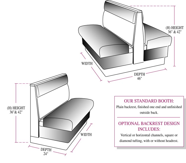 Furniture Seating Booth Rendering